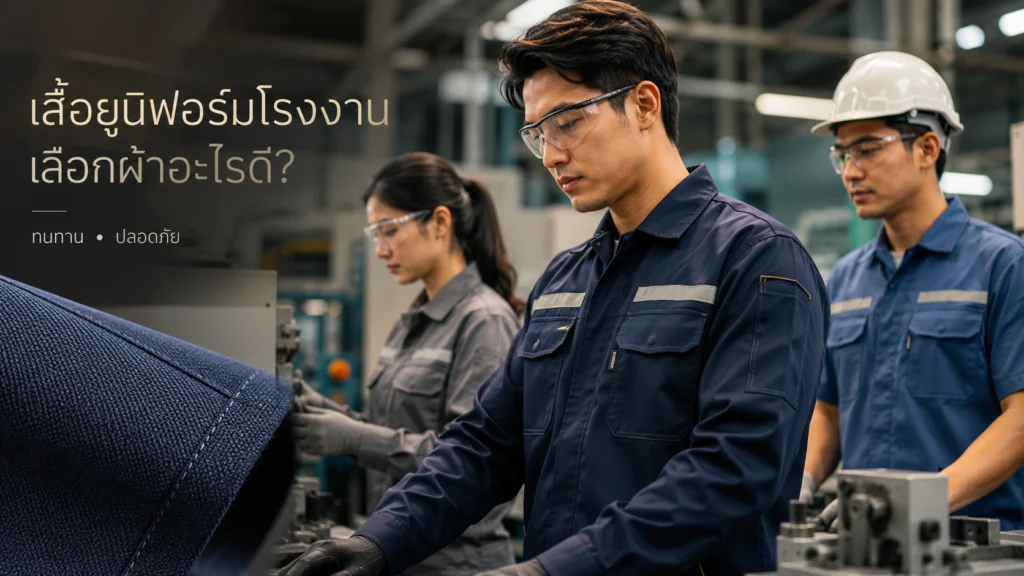 เสื้อยูนิฟอร์มพนักงานโรงงาน เลือกผ้าอะไรดี ทนทาน ปลอดภัย
