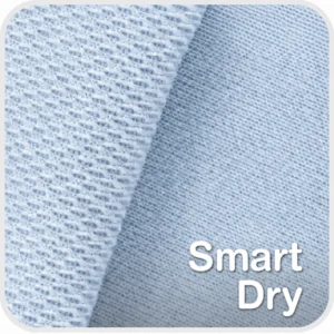 สวอตช์ผ้า Smart Dry ผ้าแห้งเร็วสำหรับชุดพนักงาน เห็นผิวผ้าด้านในแบบรูระบายและด้านนอกเนื้อเรียบ