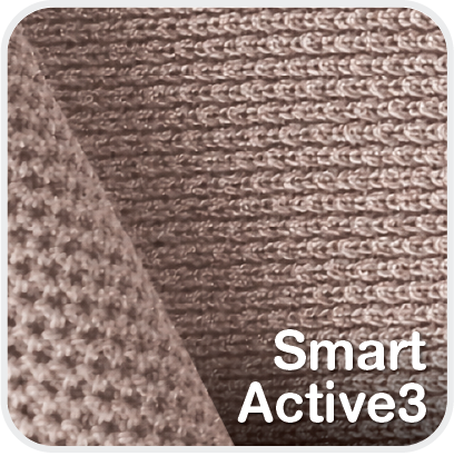 สวอตช์ผ้า Smart Active3 ผ้าไม่ยับสำหรับชุดพนักงาน เห็นผิวผ้าถักเป็นริ้วและด้านในเนื้อสัมผัสเม็ดเล็ก
