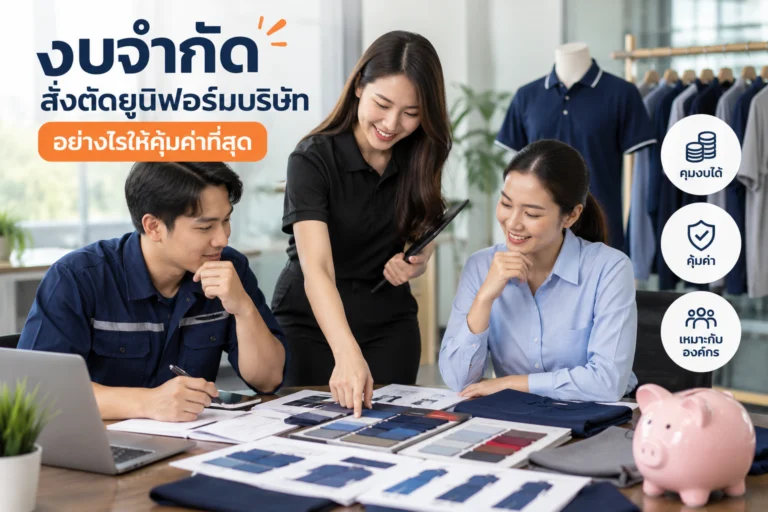 The team is currently selecting designs and fabrics for corporate uniform custom tailoring, with a strong focus on budget control and cost-effectiveness.