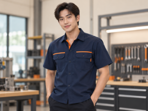 Short sleeve mechanic shop shirt
